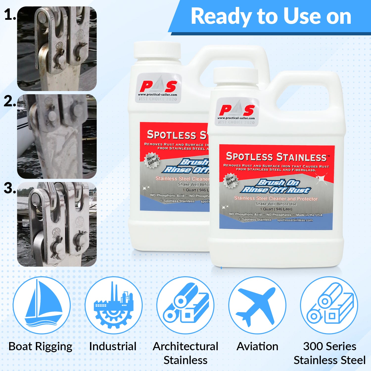 Rustless Clean Spotless Stainless Rust Remover and Protectant – SpotlessStainless